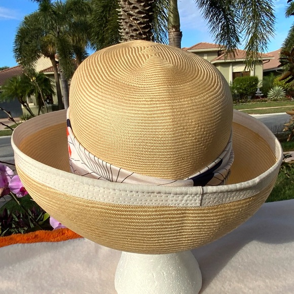 Vintage Mr. Monroe Straw Sun Hat | 1960s Designer Classic - Picture 5 of 9